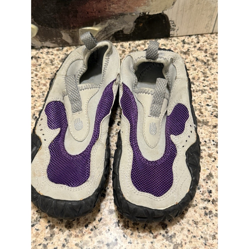 Teva Water Beach Shoes Boy Girl Youth 13 Proton Spider Rubber 6228a Purple/Gray
